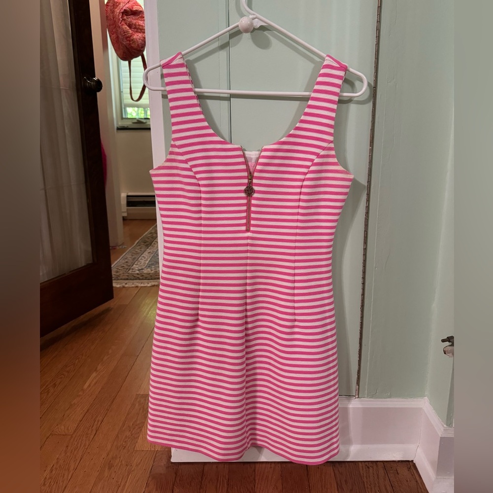 Lilly Pulitzer Pink and White Striped Dress